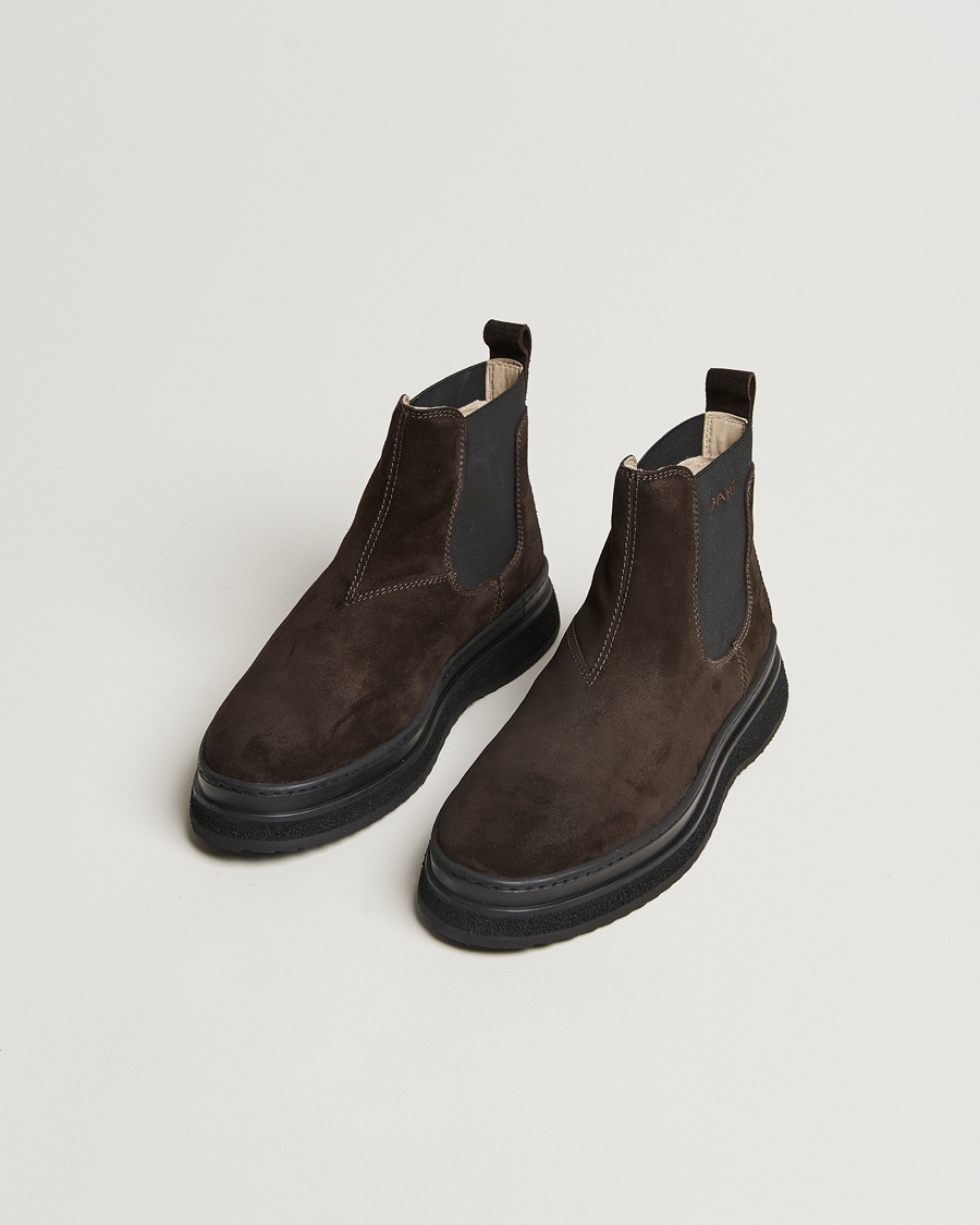 Homme |  | GANT | Blistown Shearling Suede Chelsea Boot Espresso Brown