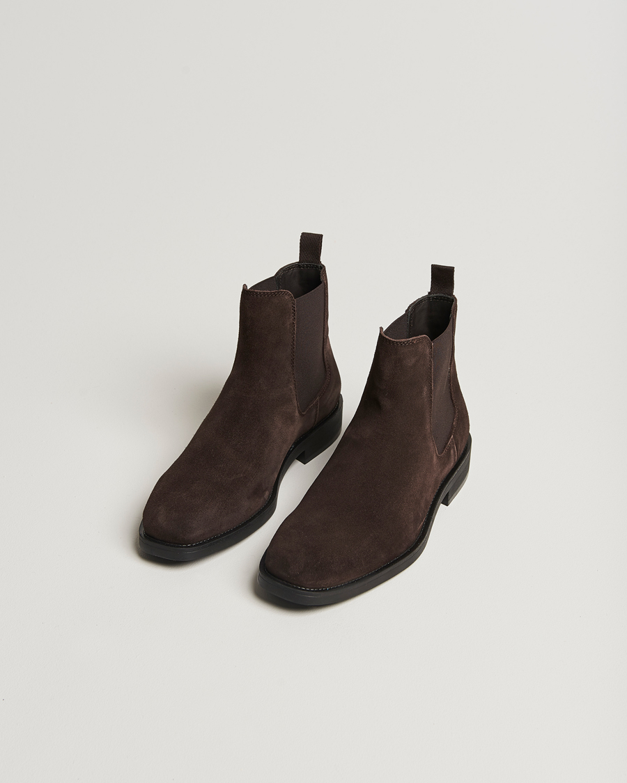 Homme |  | GANT | Rizmood Suede Chelsea Boot Dark Brown