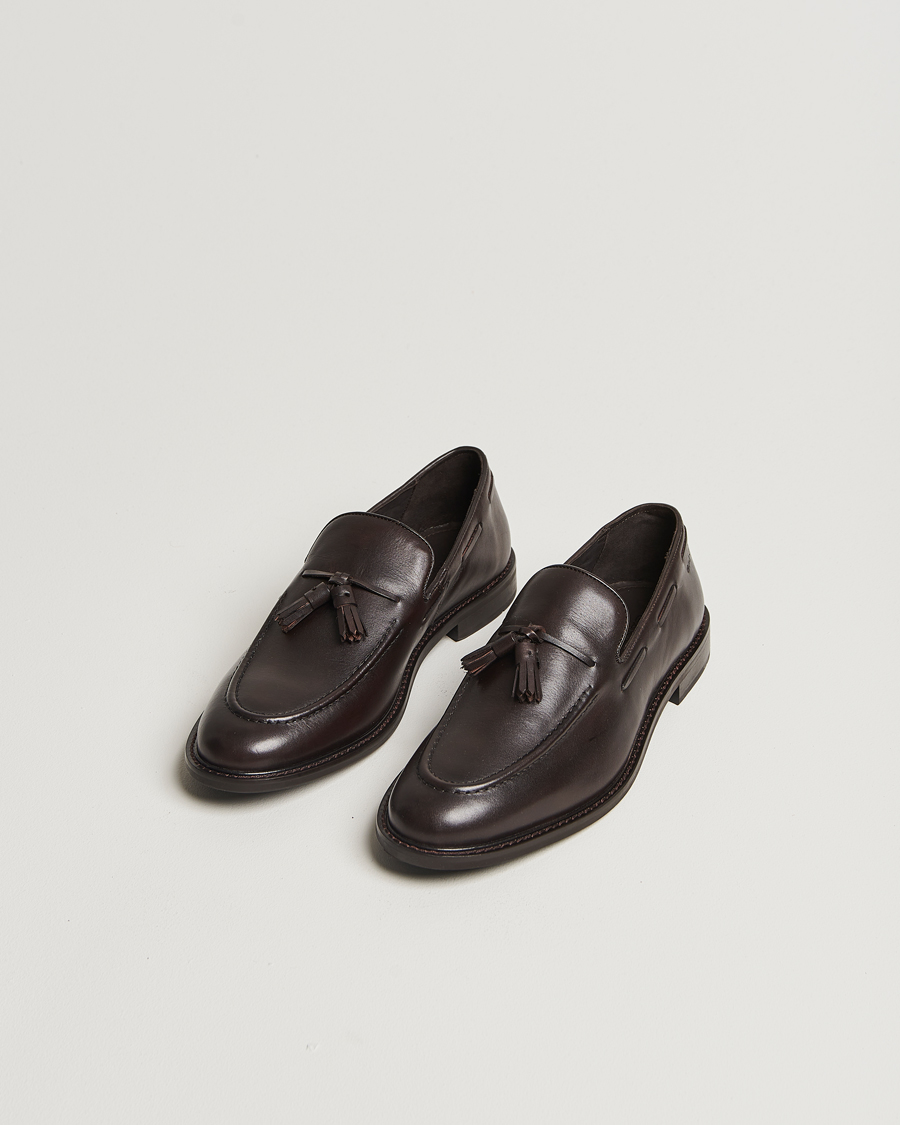 Homme | Loafers | GANT | Lozham Leather Tassle Loafer Dark Brown