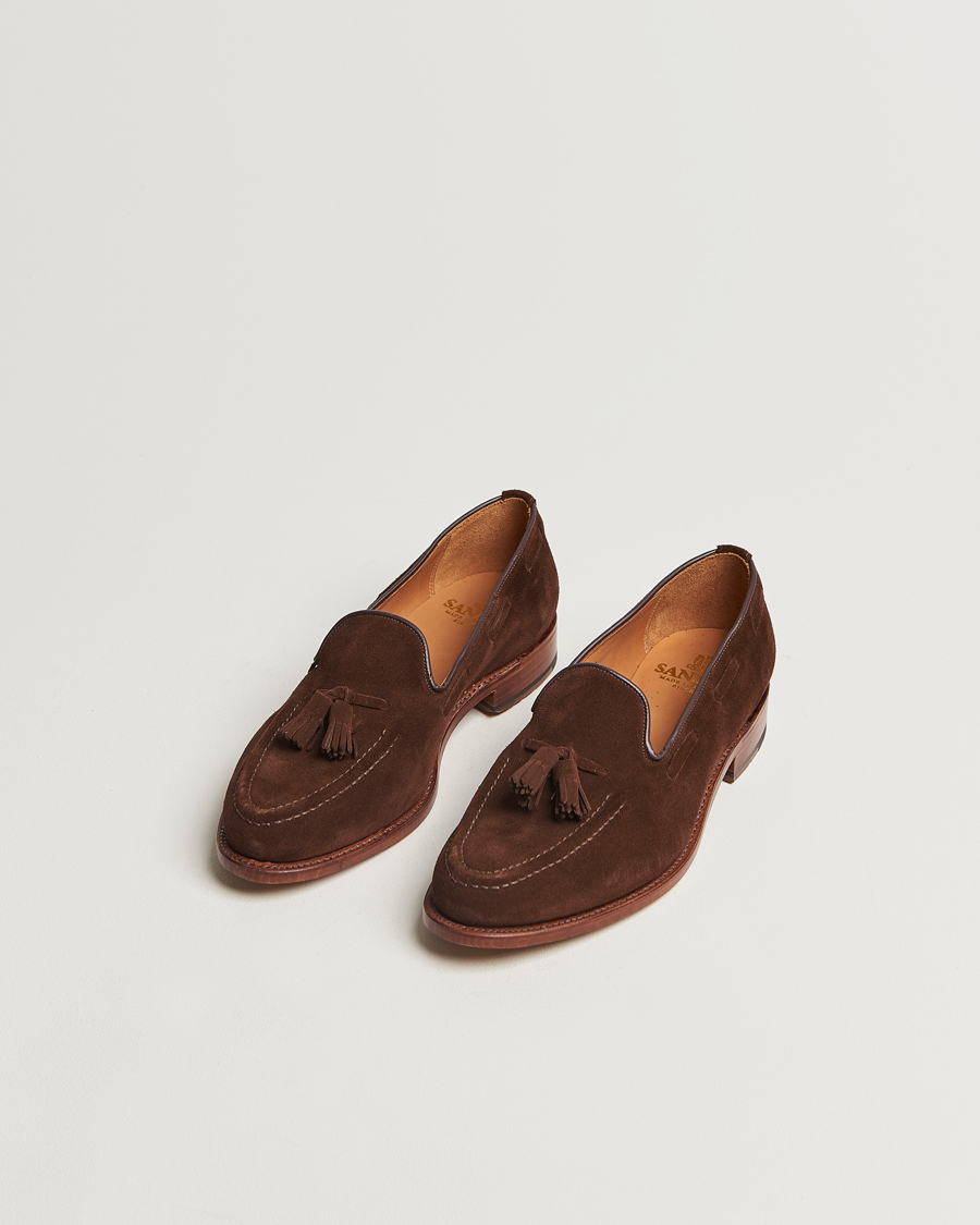 Homme |  | Sanders | Finschley Suede Tassel Loafer Polo Snuff