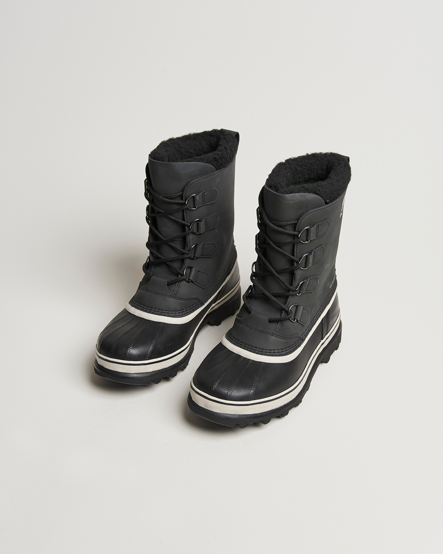 Homme | Chaussures En Daim | Sorel | Caribou WP Felt Lined Leather Boots Black