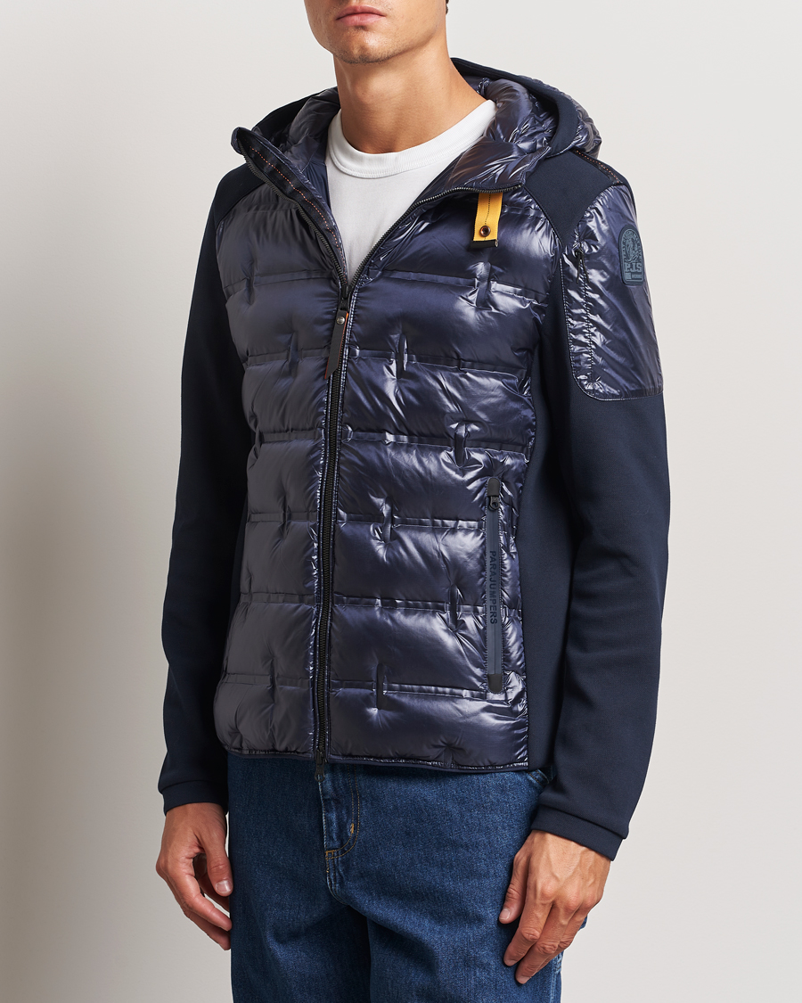 Homme |  | Parajumpers | Gyles Piquet Puffer Hybrid Jacket Blue Navy