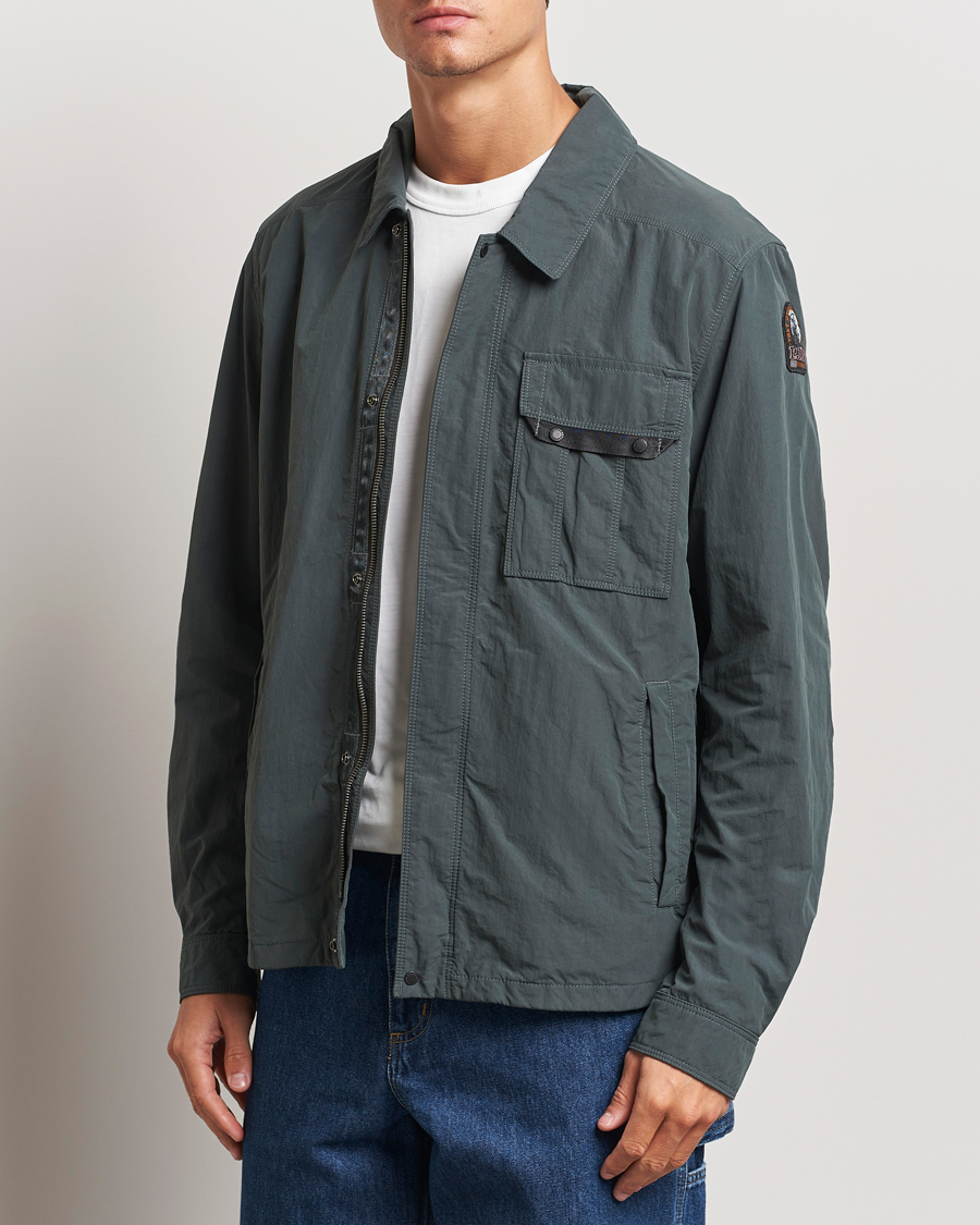 Homme |  | Parajumpers | Miura Peached Poplin Shirt Jacket Green Gables