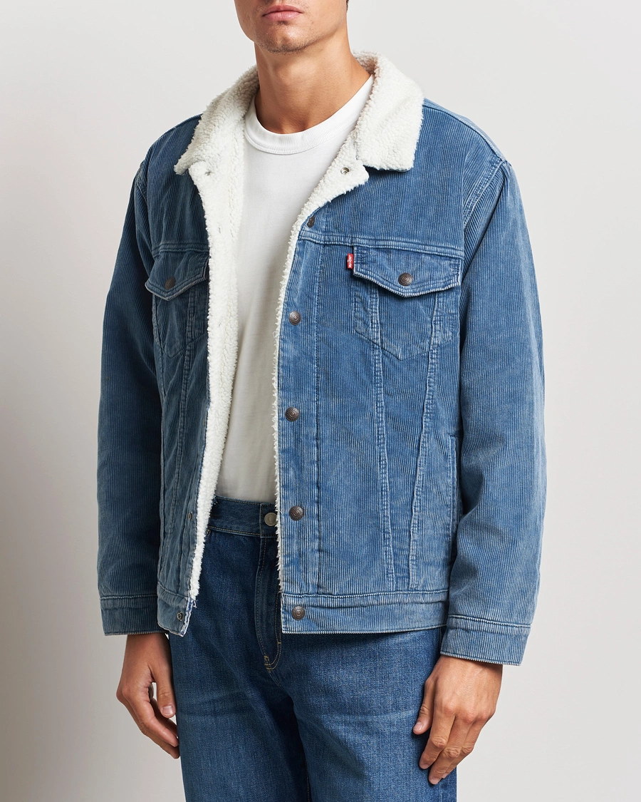 Homme |  | Levi\'s | Relaxed Fit Sherpa Trucker Blue Spring