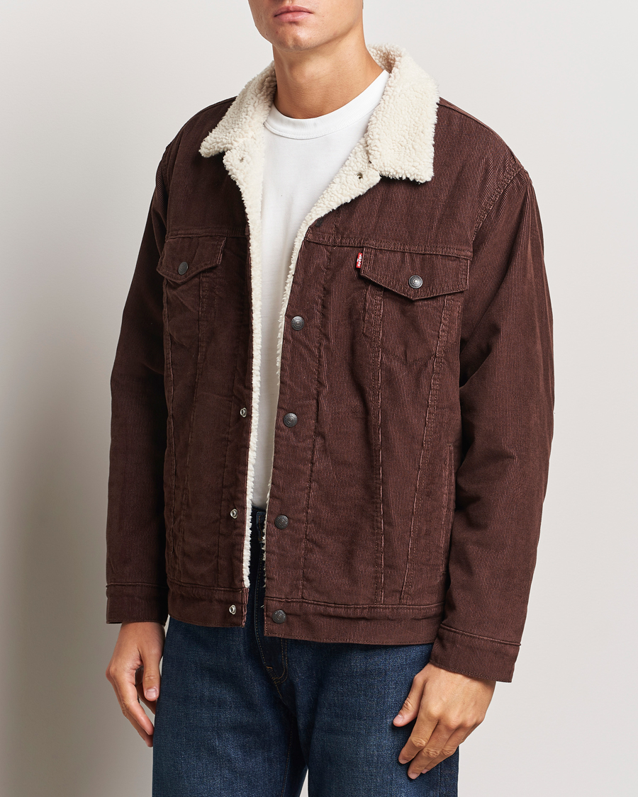 Homme |  | Levi\'s | Relaxed Fit Sherpa Trucker Chicory Coffee