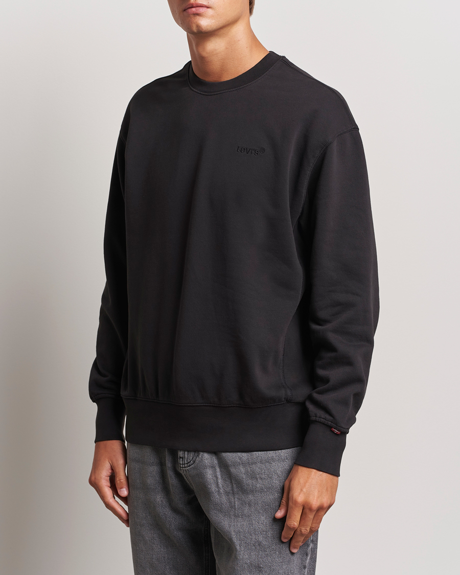 Homme |  | Levi\'s | Garment Dyed Authentic Crew Neck Sweatshirt Black