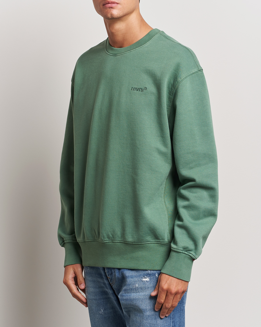 Homme |  | Levi\'s | Garment Dyed Authentic Crew Neck Sweatshirt Myrtle