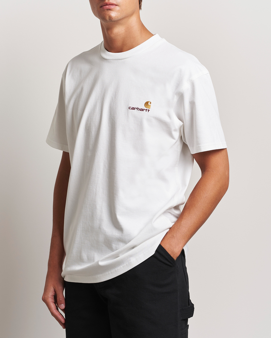 Homme | T-shirts | Carhartt WIP | American Script Short Sleeve T-Shirt White