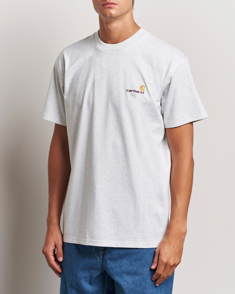 Homme | Vêtements | Carhartt WIP | American Script Short Sleeve T-Shirt Ash Heather