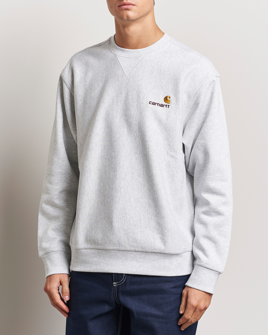 Homme |  | Carhartt WIP | American Script Sweatshirt Ash Heather