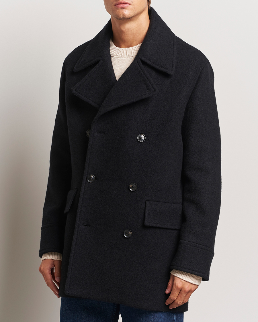 Homme |  | J.Lindeberg | Arno Double Breasted Coat Black