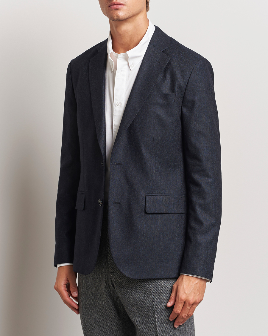 Homme | Blazers En Laine | J.Lindeberg | Elton Unlined Cash Stretch Flannel Blazer Navy