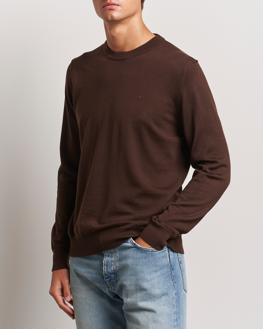 Homme |  | J.Lindeberg | Keane Merino Crew Neck Sweater Bitter Chocolate