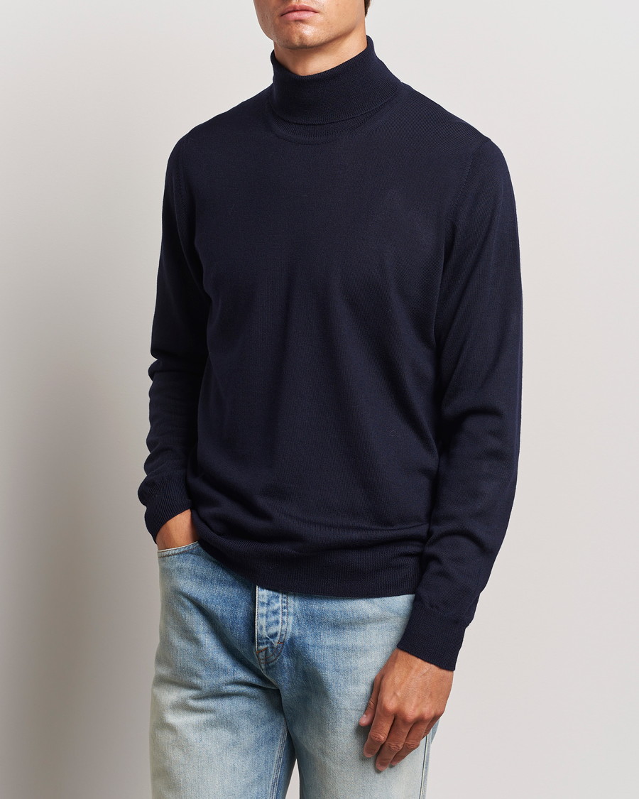 Homme | Business & Beyond - Casual | J.Lindeberg | Kaden Merino Turtleneck Navy