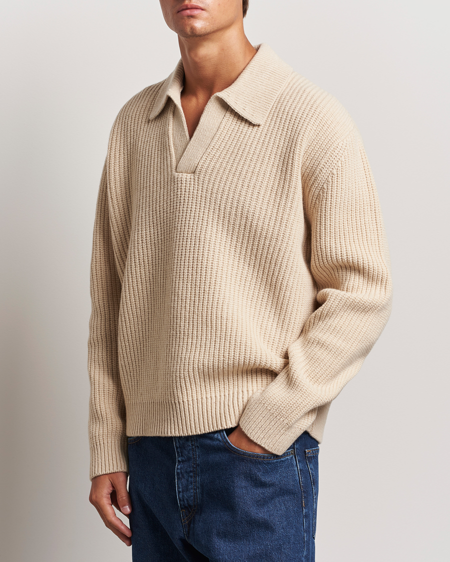 Homme | Business & Beyond - Casual | J.Lindeberg | Jethro Heavy Polo Knit Moonbeam