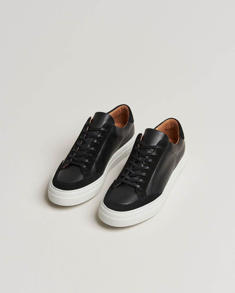 Homme |  | J.Lindeberg | Art Signature Leather Sneaker Black