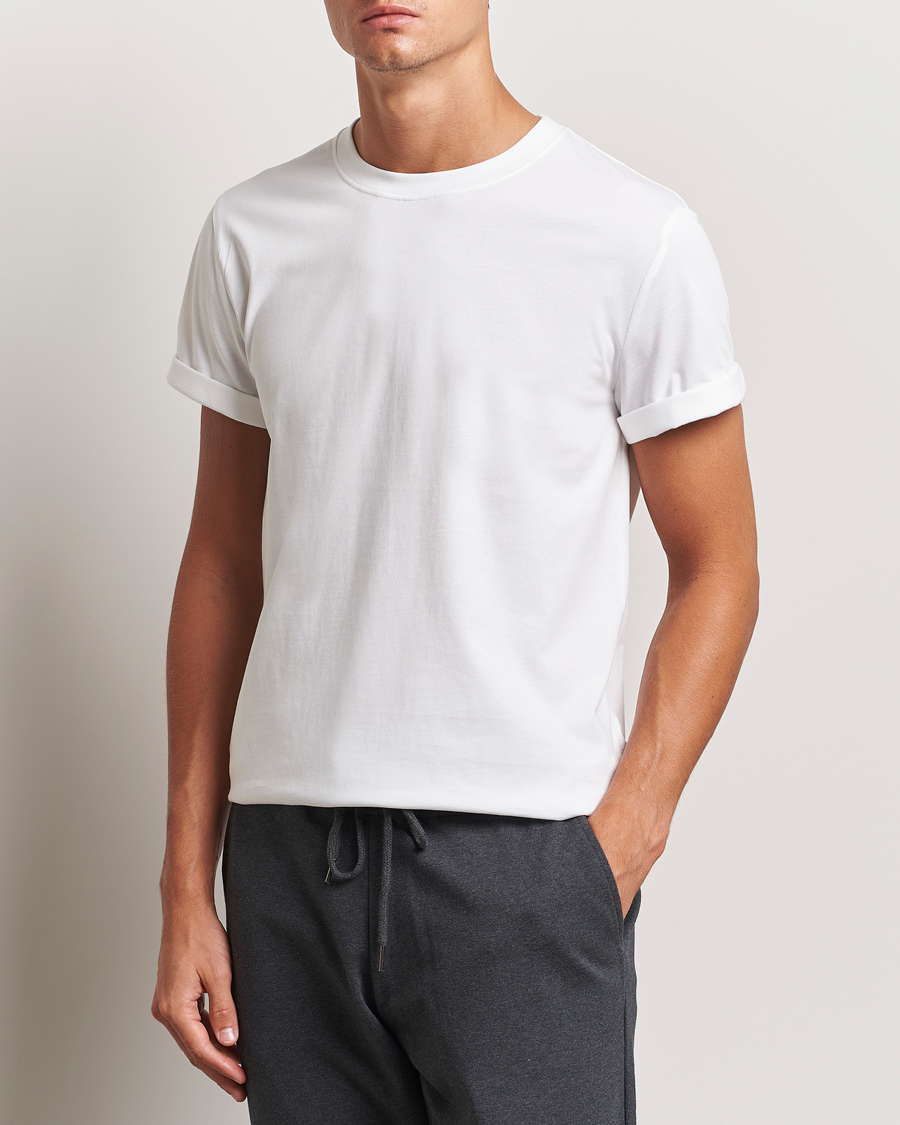 Homme |  | Bread & Boxers | Roll-Up Crew Neck T-Shirt White