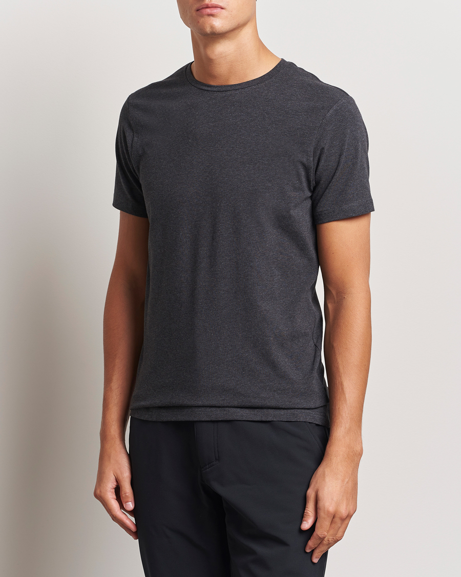 Homme |  | Bread & Boxers | 2-Pack Crew Neck T-Shirt Dark Grey Melange