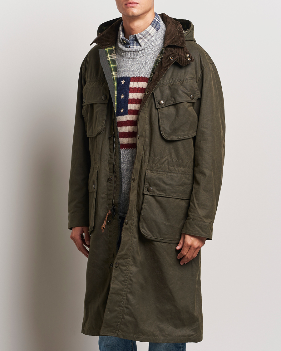 Homme |  | Polo Ralph Lauren | Stewart Belted Coat Oil Cloth Green