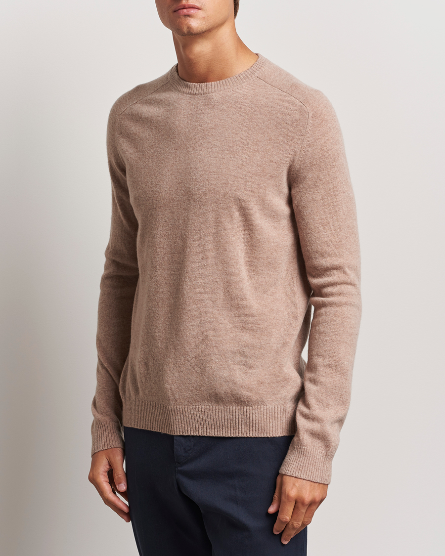 Homme | Pulls Tricotés | KnowledgeCotton Apparel | Lambswool Roundneck Beige