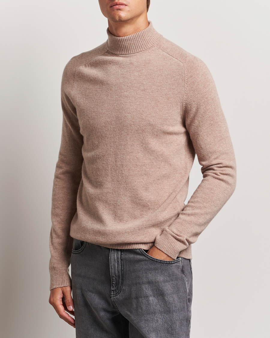 Homme | Pulls à col roulé | KnowledgeCotton Apparel | Lambswool Rollneck Beige