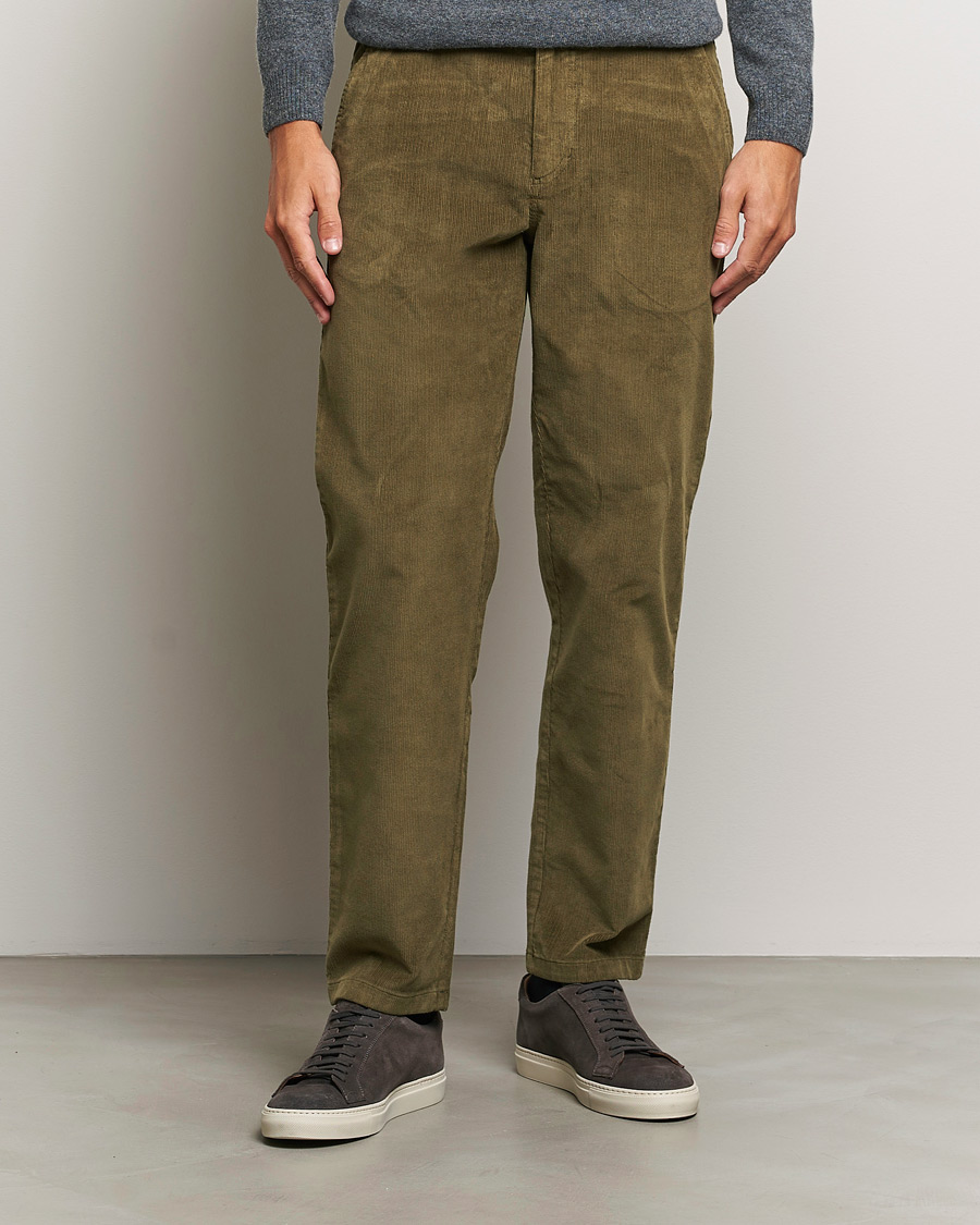 Homme |  | KnowledgeCotton Apparel | Chuck Regular Cord Trousers Olive