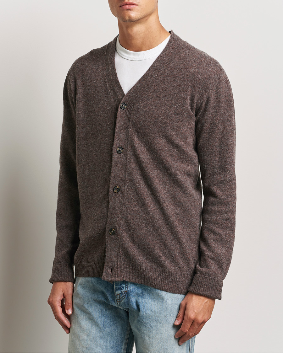 Homme |  | KnowledgeCotton Apparel | Lambswool Cardigan Brown