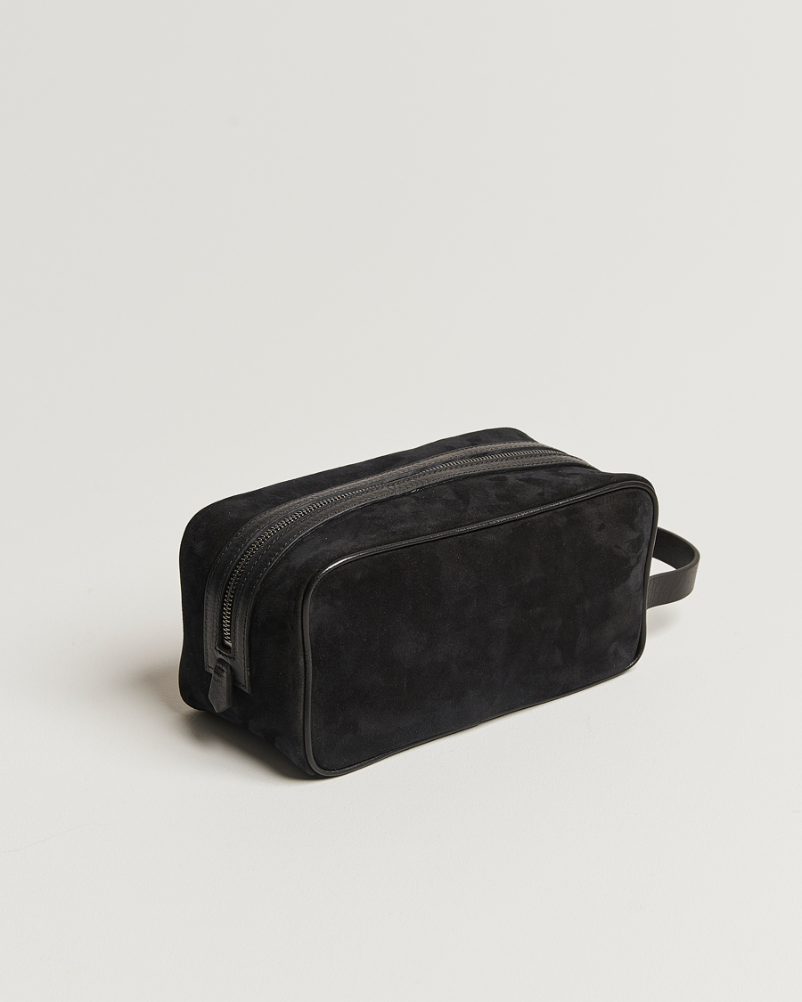 Homme |  | Anderson\'s | Suede Washbag Black