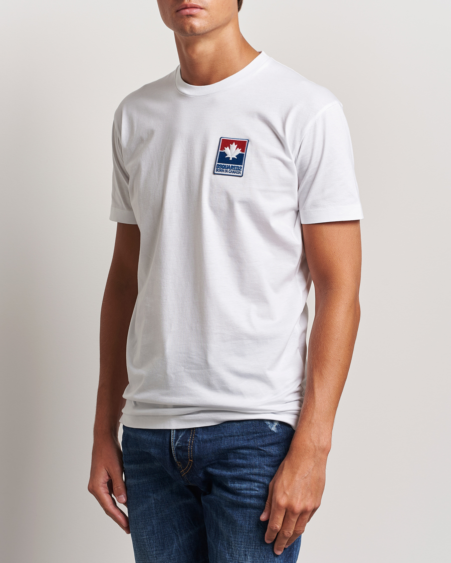 Homme | Luxury Brands | Dsquared2 | Cool Fit Leaf T-Shirt White