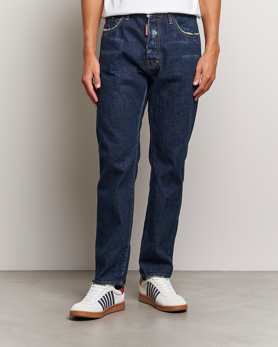 Homme | Luxury Brands | Dsquared2 | 642 Loose Jeans Dark Blue
