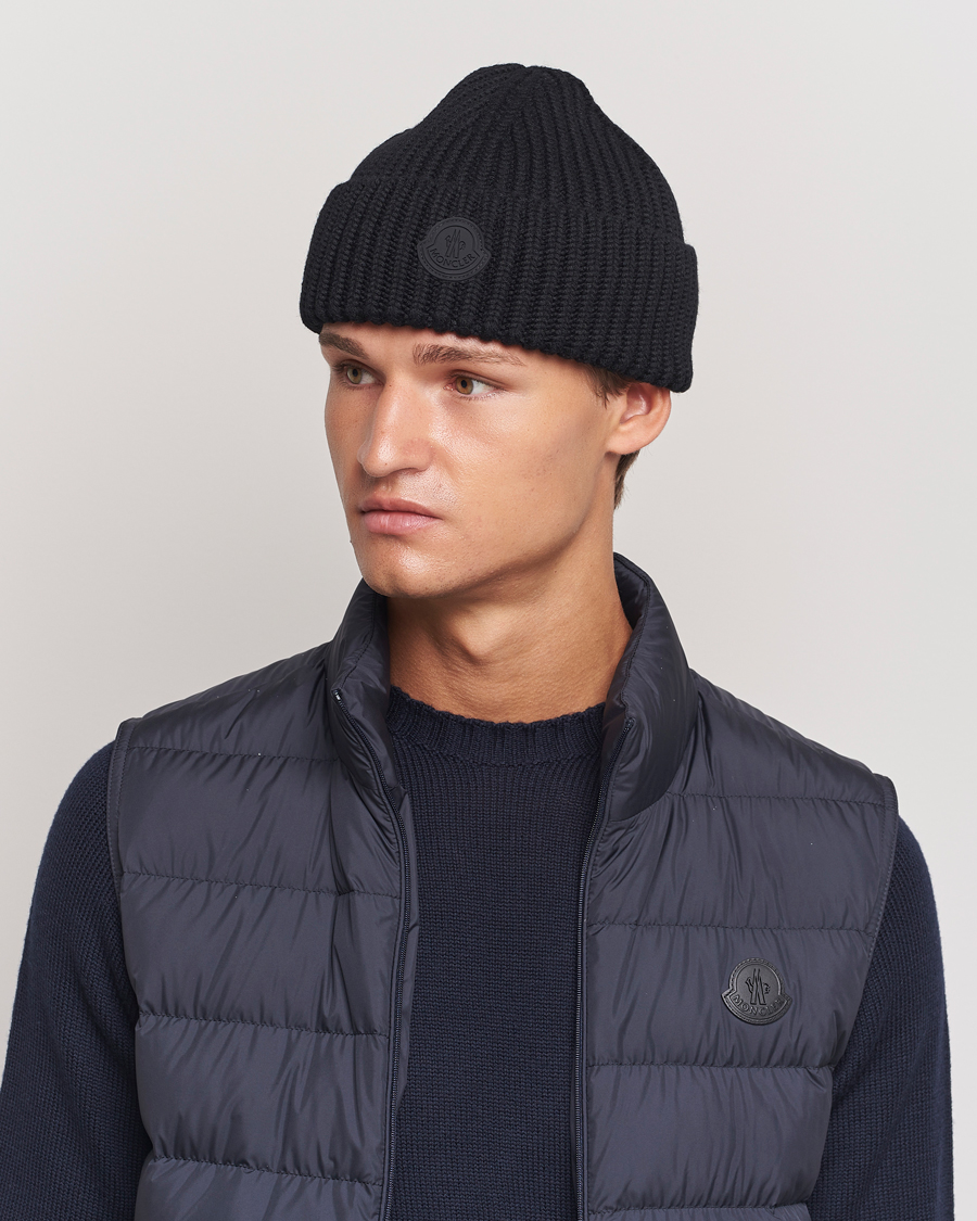 Homme |  | Moncler | Tonal Logo Beanie Black