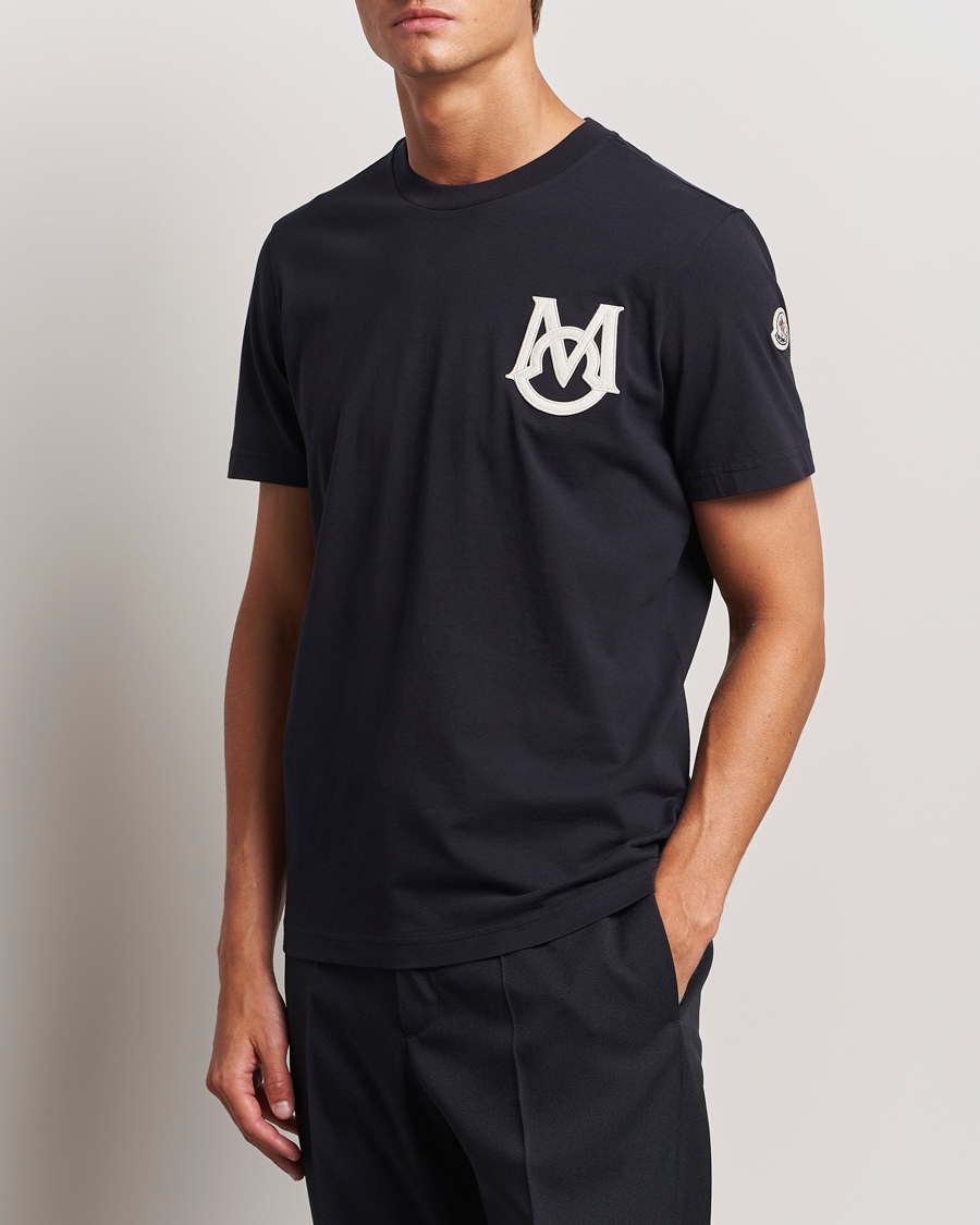 Homme |  | Moncler | Embossed Logo T-Shirt Navy