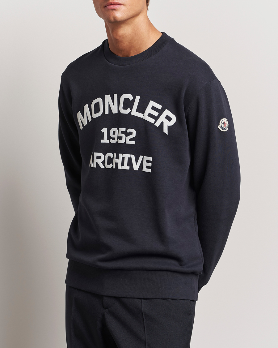 Homme |  | Moncler | Archive Logo Sweatshirt Navy