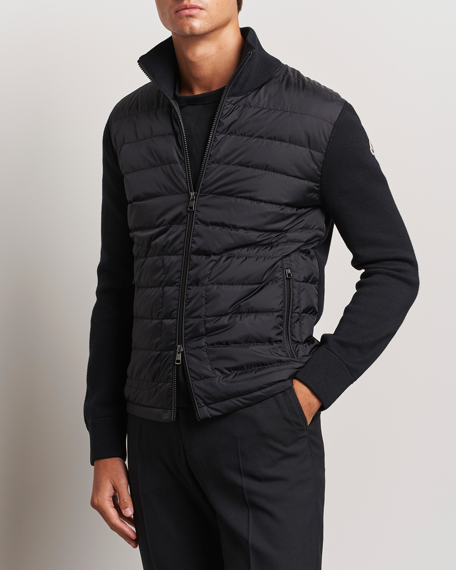 Homme |  | Moncler | Hybrid Zip Sweater Black