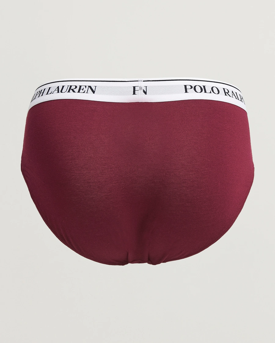 Homme |  | Polo Ralph Lauren | 3-Pack Brief Damson Red/Black/Fairway Green