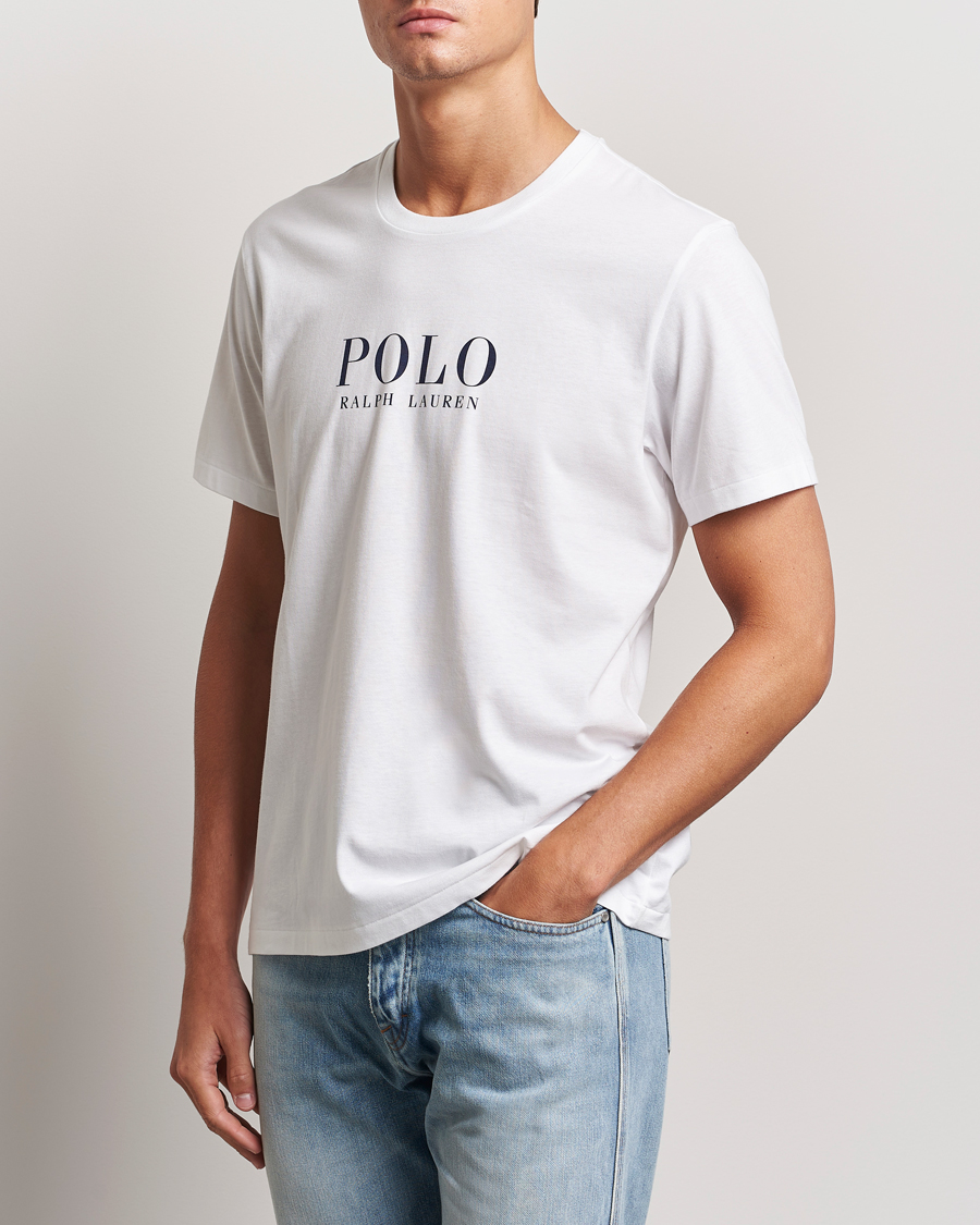 Homme |  | Polo Ralph Lauren | Logo Cotton Jersey Sleep T-Shirt White
