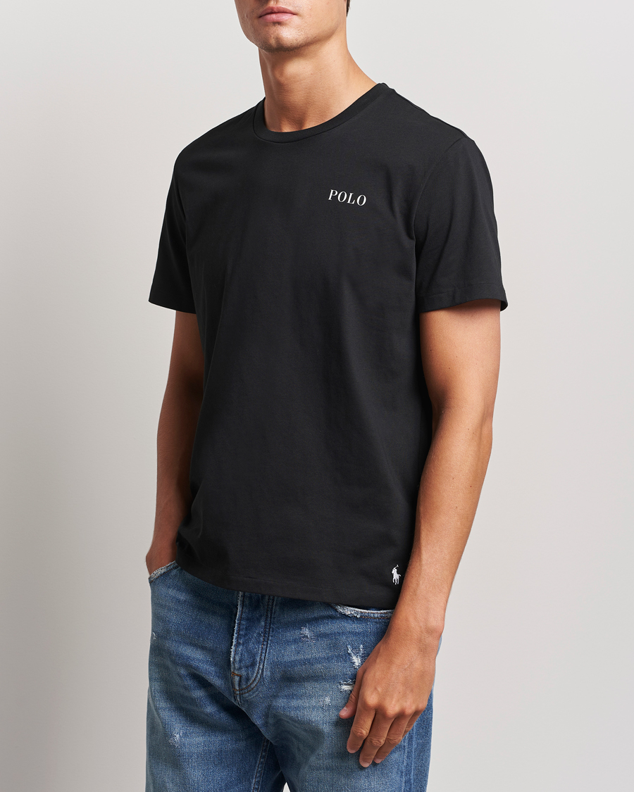Homme |  | Polo Ralph Lauren | Logo Cotton Jersey Sleep T-Shirt Black