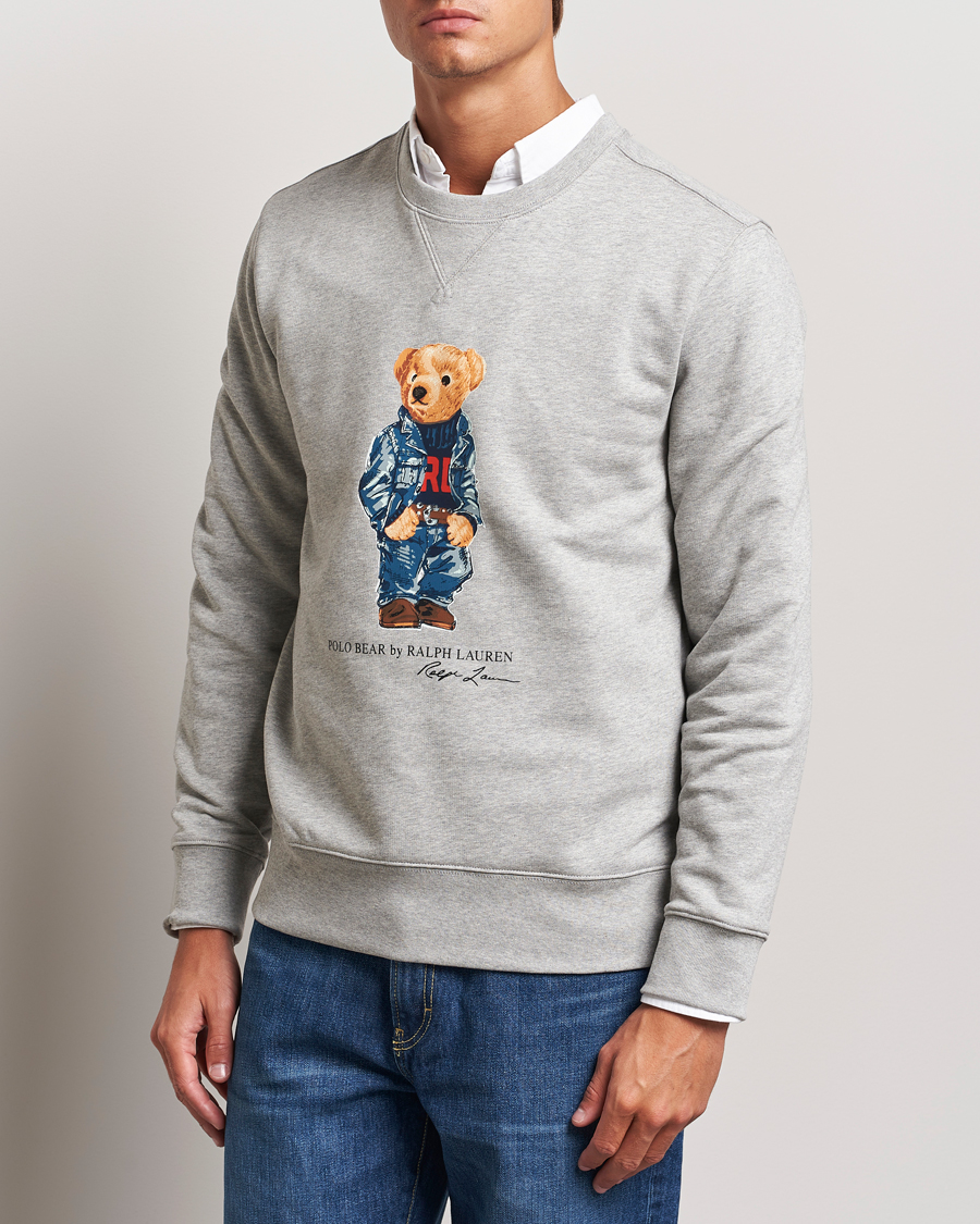 Homme |  | Polo Ralph Lauren | Crew Neck Sweatshirt Andover Heather Denim Bear