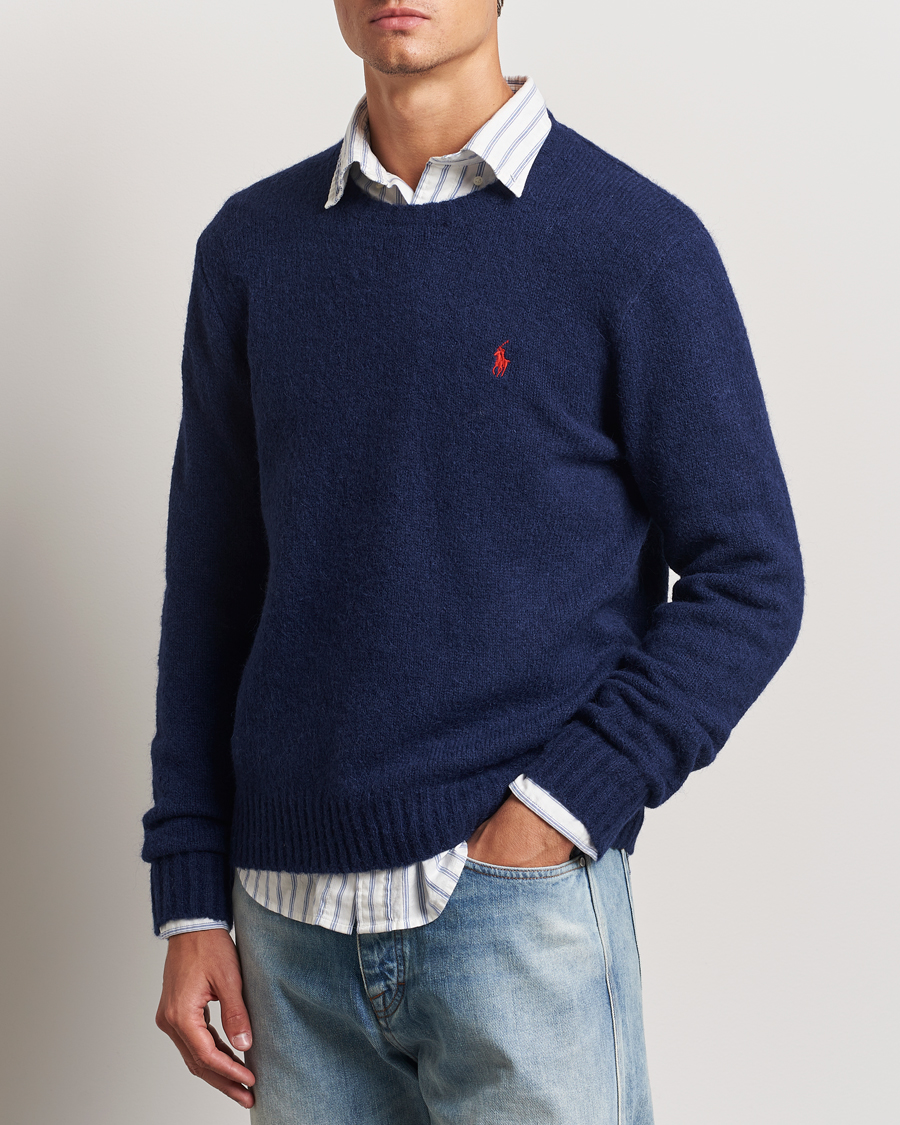 Homme |  | Polo Ralph Lauren | Alpaca Crew Neck Sweater Bright Navy