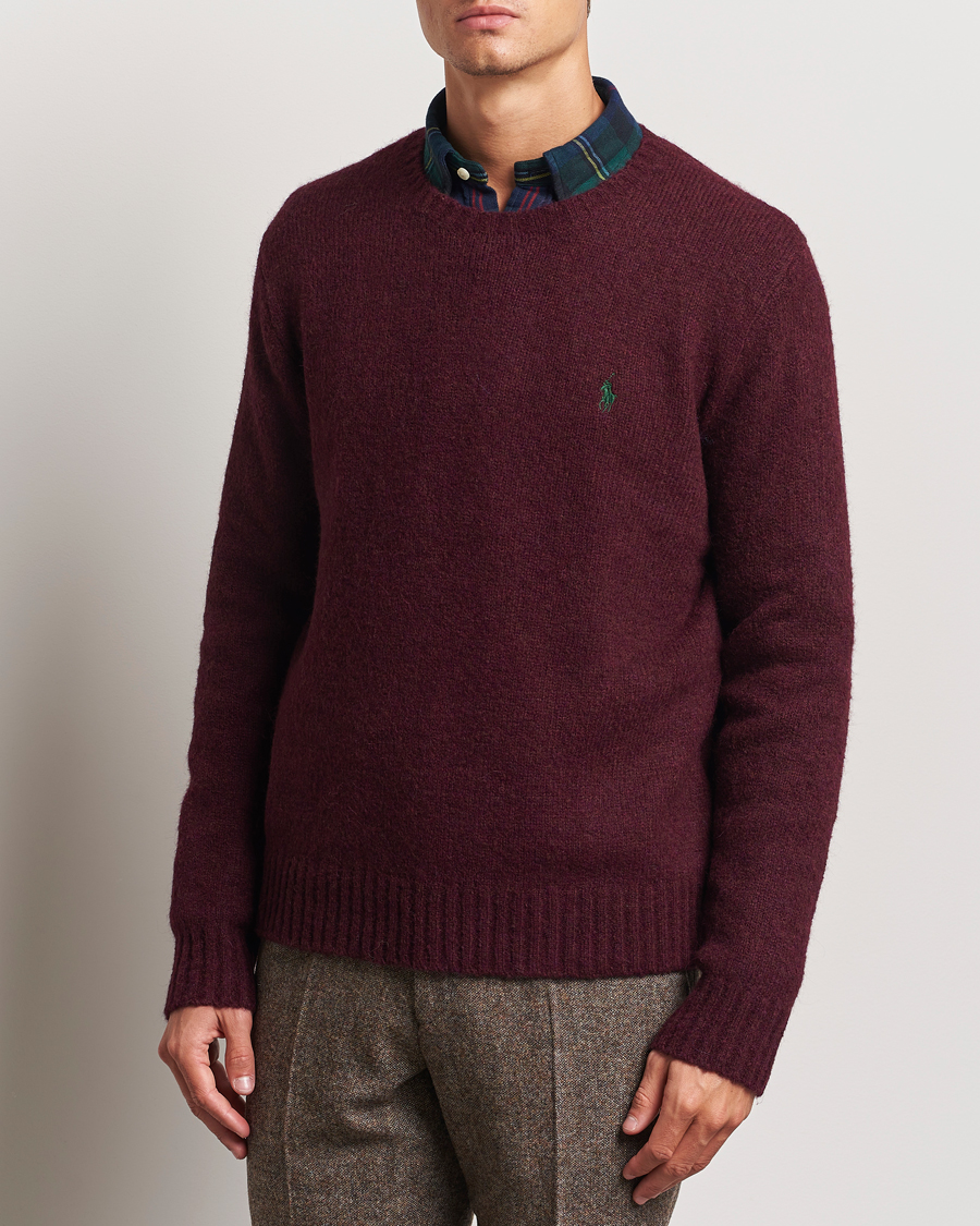 Homme |  | Polo Ralph Lauren | Alpaca Crew Neck Sweater Aged Wine Heather