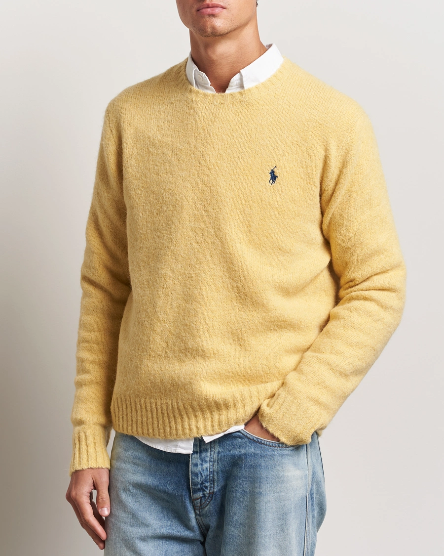 Homme |  | Polo Ralph Lauren | Alpaca Crew Neck Sweater Shetland Yellow