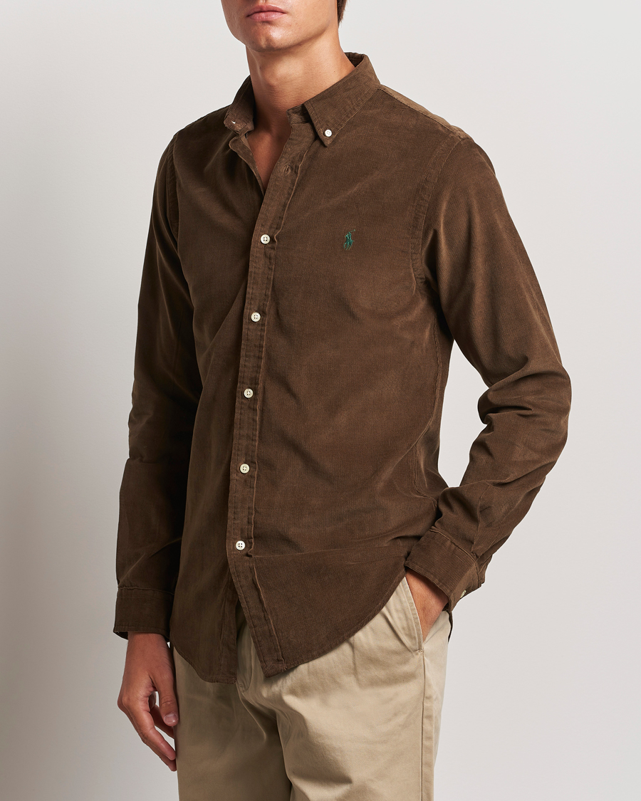 Homme |  | Polo Ralph Lauren | Slim Fit Corduroy Shirt Chocolate Mousse