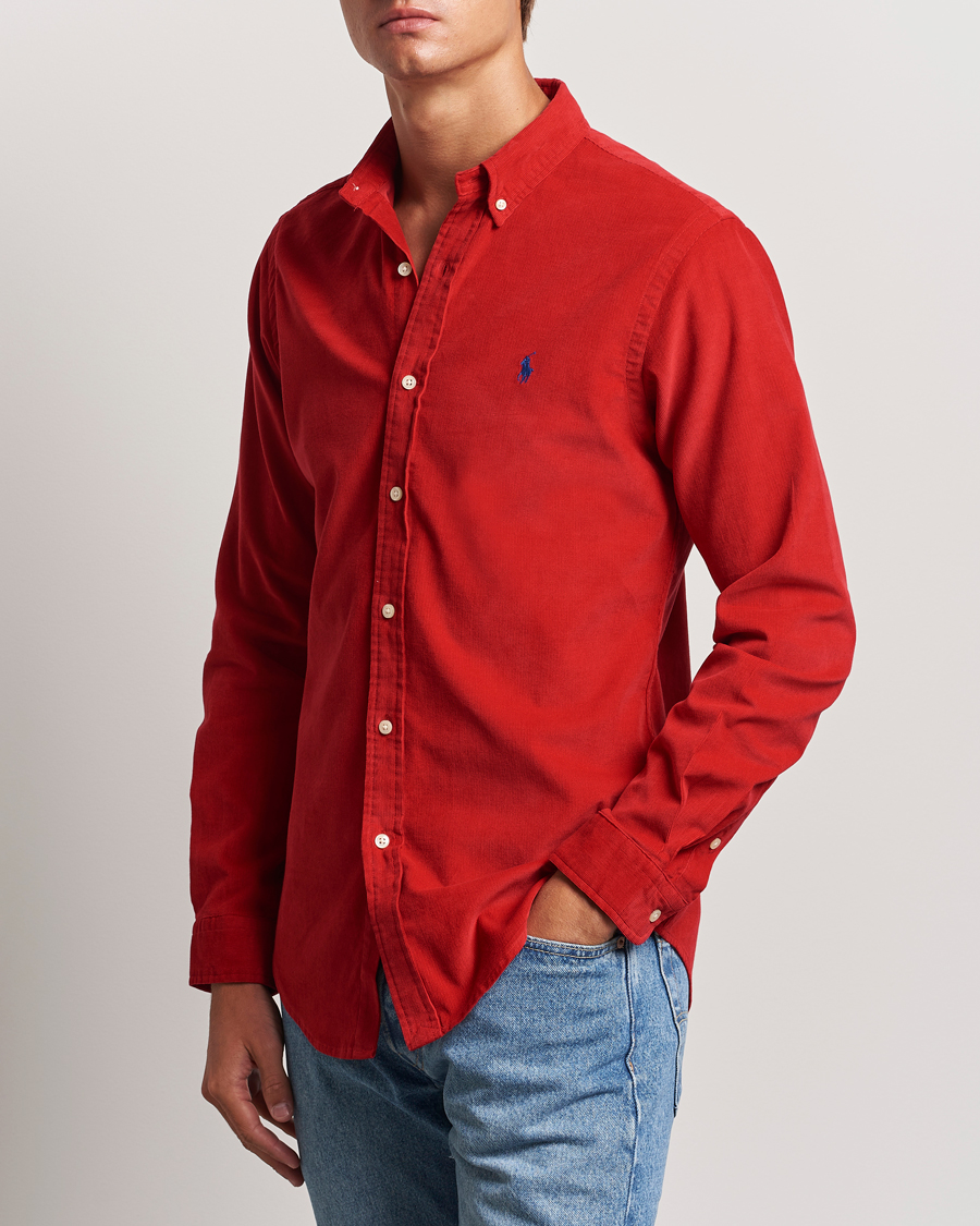 Homme |  | Polo Ralph Lauren | Slim Fit Corduroy Shirt Martin Red