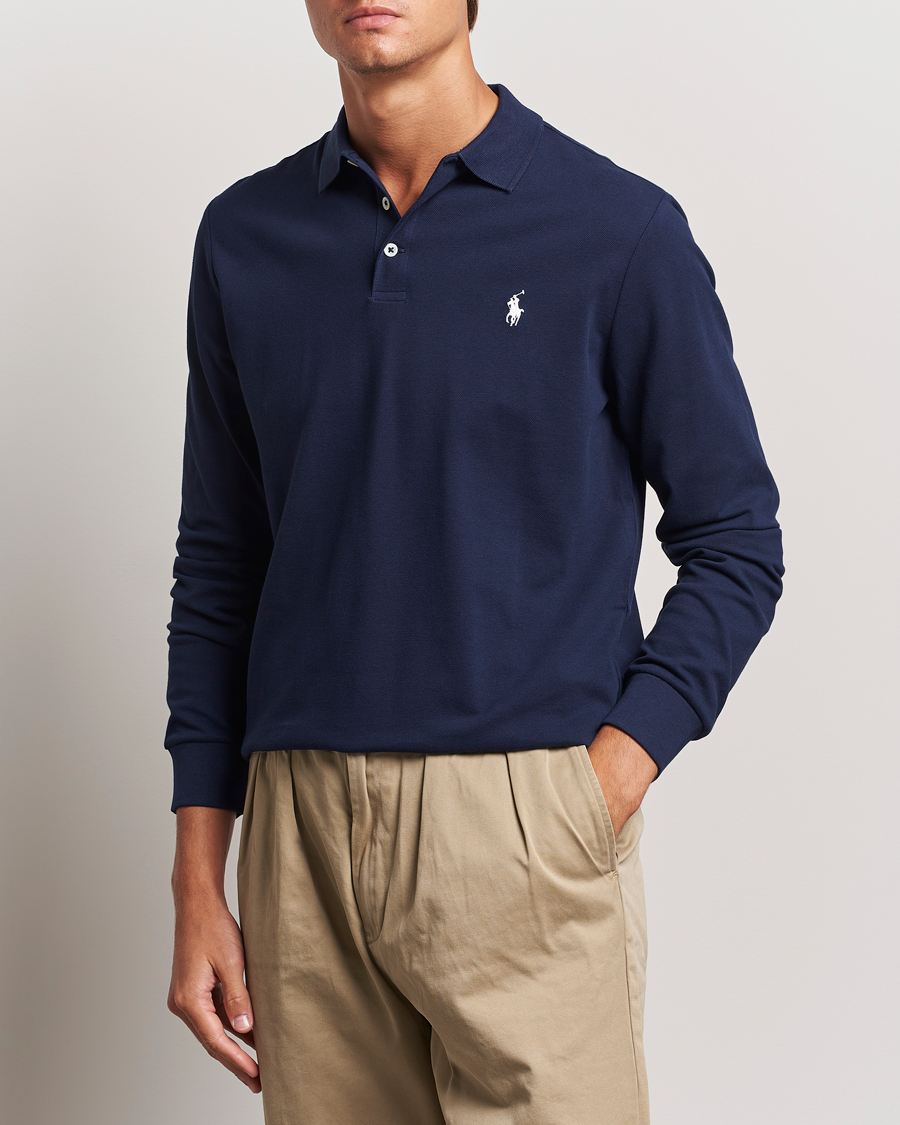 Homme |  | Polo Ralph Lauren | Custom Slim Fit Long Sleeve Polo Refined Navy