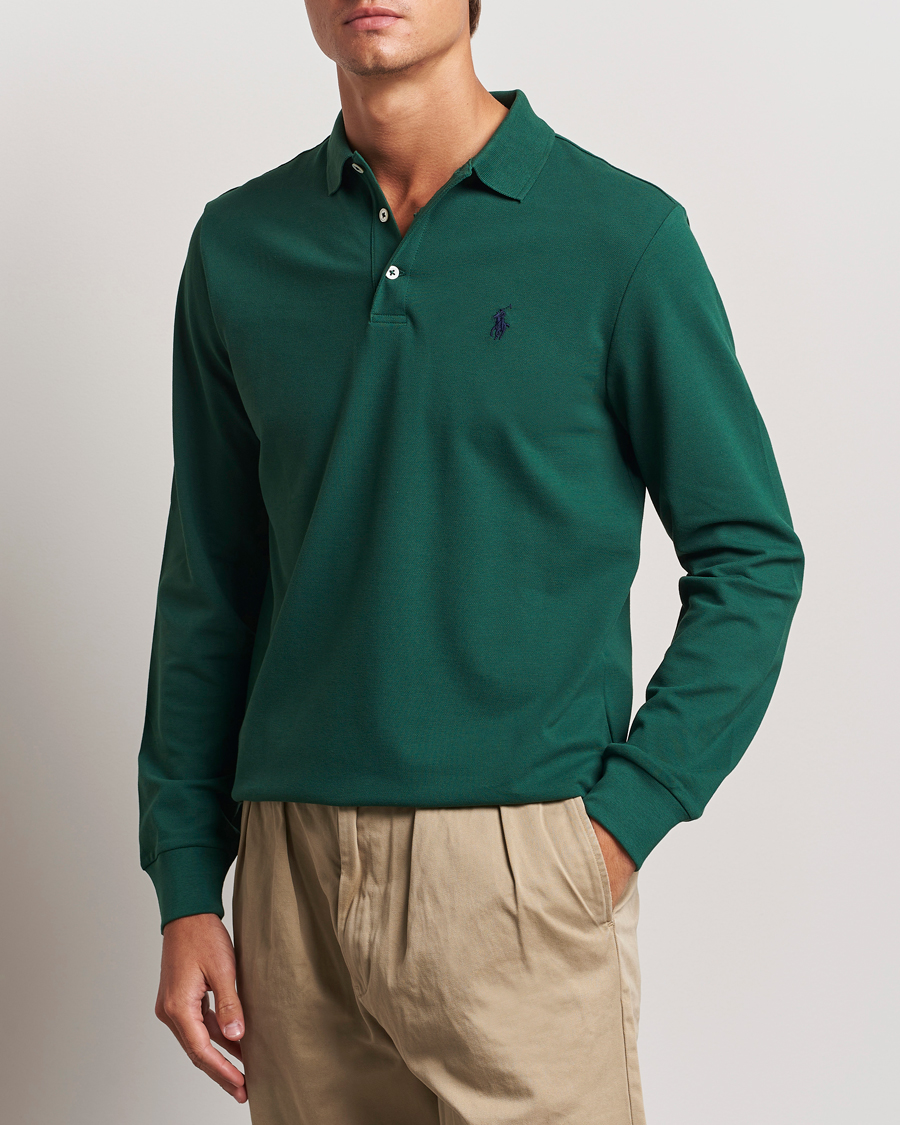 Homme |  | Polo Ralph Lauren | Custom Slim Fit Long Sleeve Polo Vintage Pine