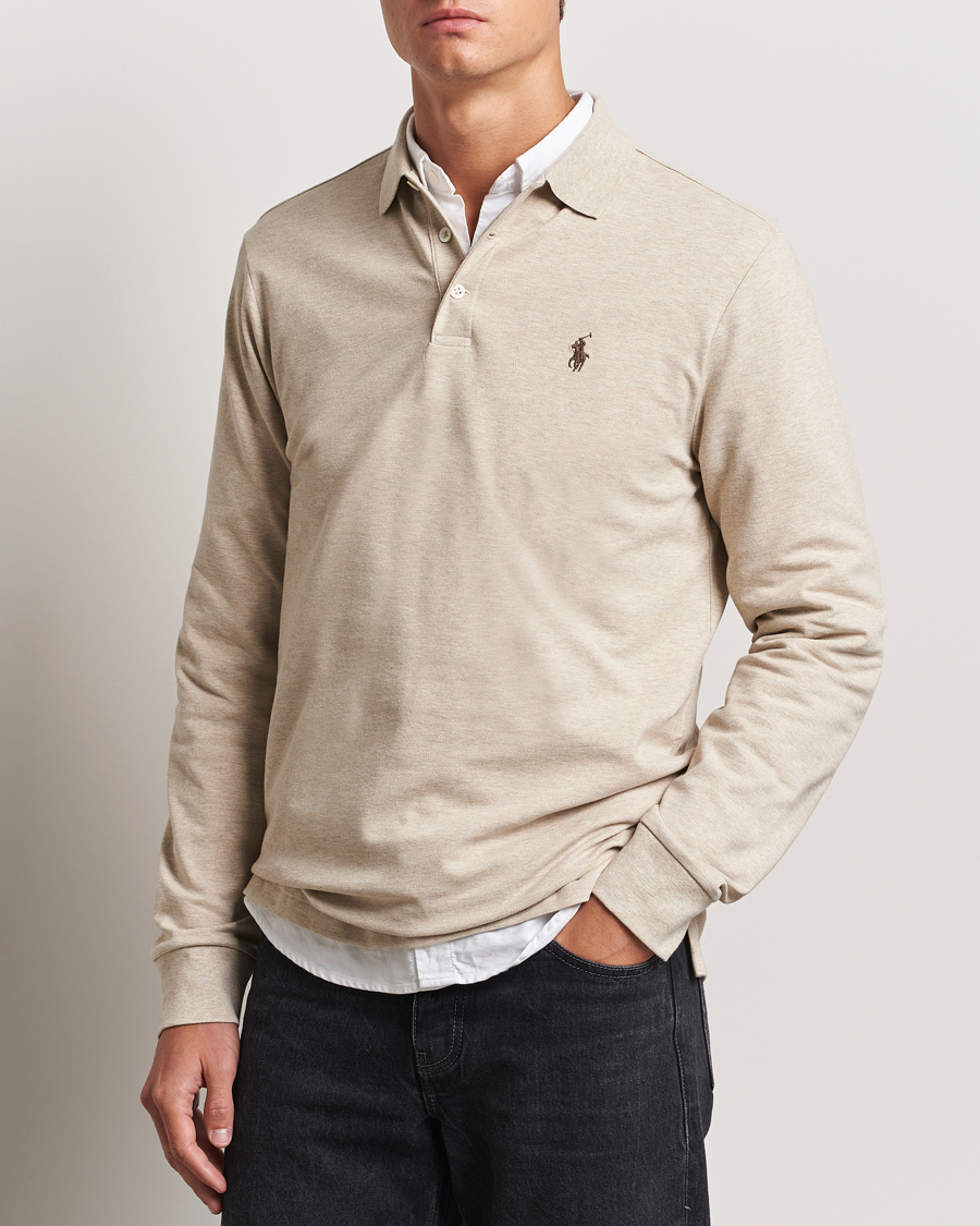 Homme |  | Polo Ralph Lauren | Custom Slim Fit Long Sleeve Polo Expedition Dune Heather