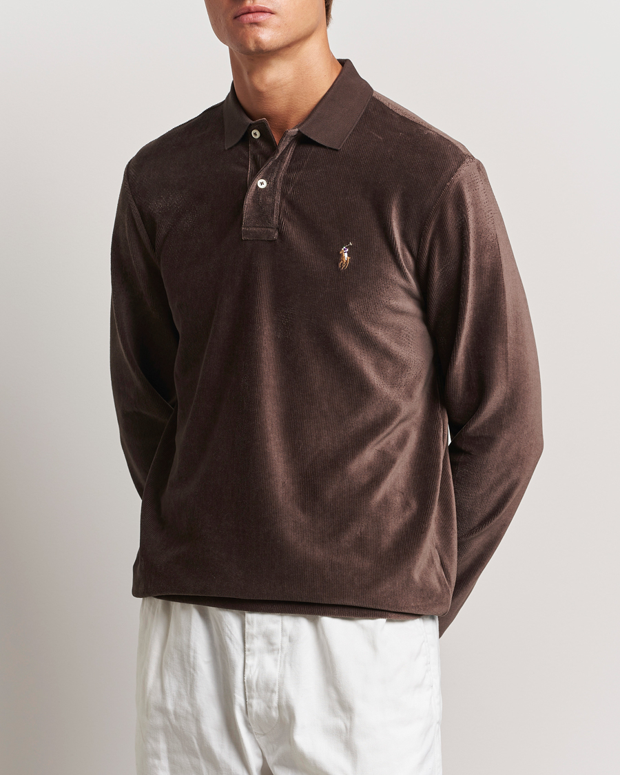 Homme |  | Polo Ralph Lauren | Corduroy Long Sleeve Polo Circuit Brown