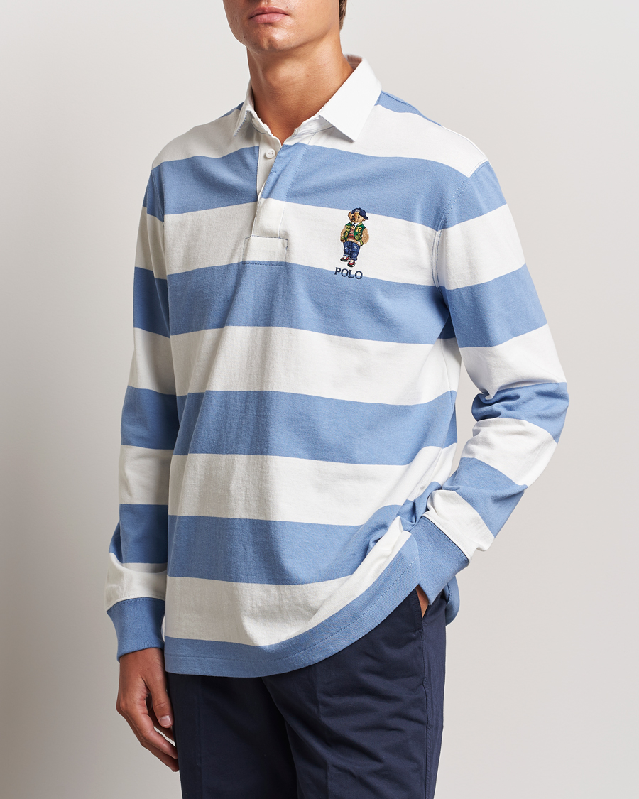 Homme |  | Polo Ralph Lauren | Striped Rugby Varsity Bear Campus  Blue/White