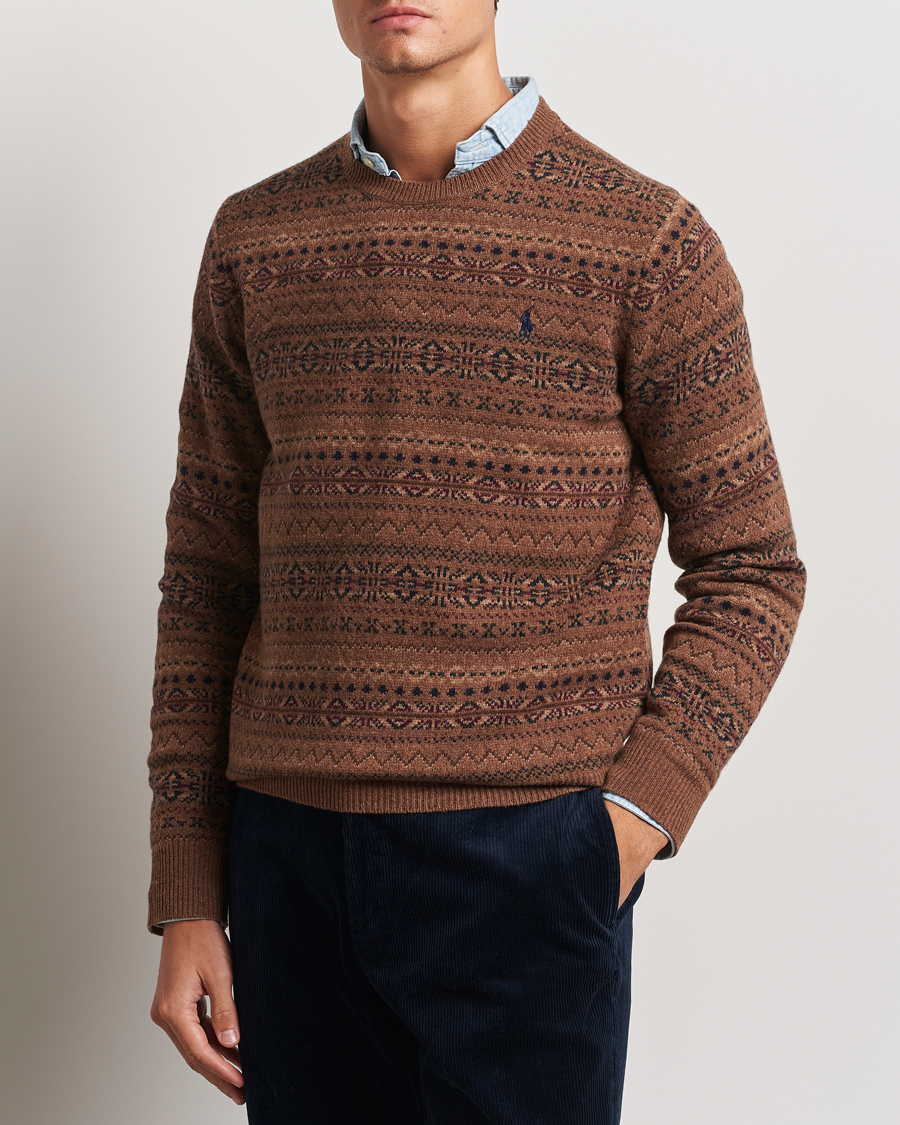 Homme |  | Polo Ralph Lauren | Wool Fairisle Sweater Camel Combo