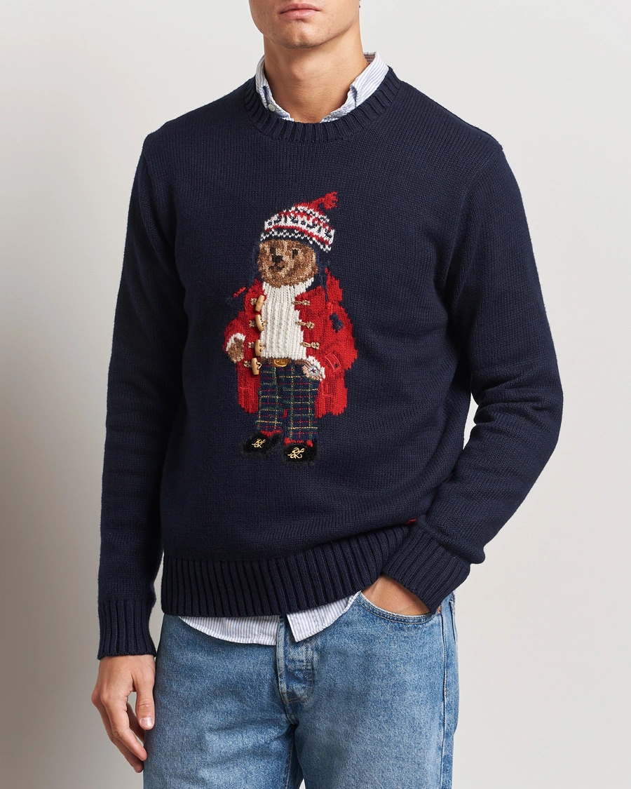 Homme |  | Polo Ralph Lauren | Holiday Bear Sweater RL Navy